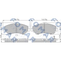 FO 850083 FOMAR Friction КомплеК т гальмівних колодок, дискове гальмо