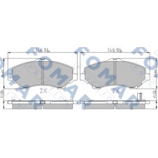 FO 850083 FOMAR Friction КомплеК т гальмівних колодок, дискове гальмо FO 850083 FOMAR Friction КомплеК т гальмівних колодок, дискове гальмо