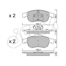 822-817-0 CIFAM Комплект гальмівних колодок дисковий гальм