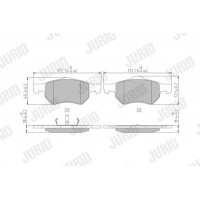 572509J JURID Комплект гальмівних колодок дисковий гальм