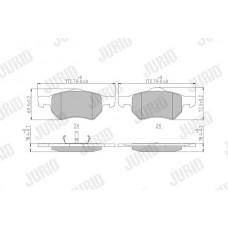 572509J JURID Комплект гальмівних колодок дисковий гальм