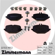22723.190.2 ZIMMERMANN Комплект гальмівних колодок дисковий гальм