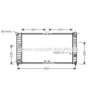 OL2285 AVA QUALITY COOLING Радіатор охолодження двигуна