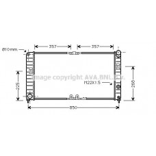 OL2285 AVA QUALITY COOLING Радіатор охолодження двигуна