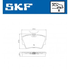 VKBP 90021 SKF Комплект гальмівних колодок дисковий гальм