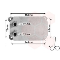 18013707 VAN WEZEL масляний радіатор двигунне олива