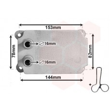 18013707 VAN WEZEL масляний радіатор двигунне олива