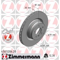 450.5204.20 ZIMMERMANN Гальмівний диск