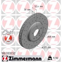 100.3331.52 ZIMMERMANN Гальмівний диск