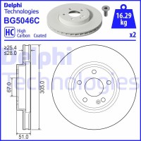 BG5046C DELPHI Гальмівний диск