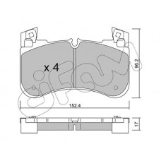 822-1251-0 CIFAM Комплект гальмівних колодок дисковий гальм