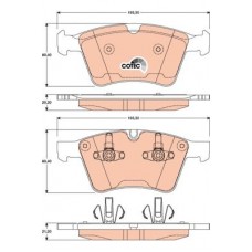 GDB1797 TRW Комплект гальмівних колодок дисковий гальм