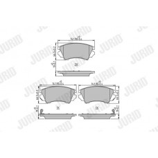573270J JURID Комплект гальмівних колодок дисковий гальм
