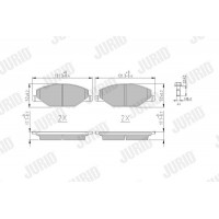 573601J JURID Комплект гальмівних колодок дисковий гальм