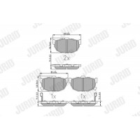 572127J JURID Комплект гальмівних колодок дисковий гальм