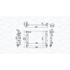 350213151100 MAGNETI MARELLI Радіатор охолодження двигуна