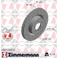 450.5202.52 ZIMMERMANN Гальмівний диск