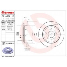 08.A636.11 BREMBO Гальмівний диск