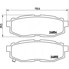 P 78 018 BREMBO Комплект гальмівних колодок дисковий гальм