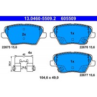 13.0460-5509.2 ATE КомплеК т гальмівних колодок, дискове гальмо