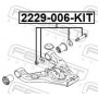 2229006KIT FEBEST Болт регулювання розвалу коліс