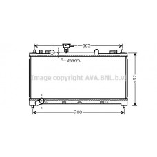MZ2218 AVA QUALITY COOLING Радіатор охолодження двигуна