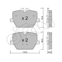 822-1266-0 CIFAM Комплект гальмівних колодок дисковий гальм