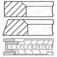08-306800-00 GOETZE ENGINE Комплект поршневих кілець