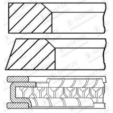 08-306800-00 GOETZE ENGINE Комплект поршневих кілець