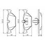 0 986 494 009 BOSCH Комплект гальмівних колодок дисковий гальм