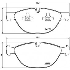 P 06 058 BREMBO Комплект гальмівних колодок дисковий гальм