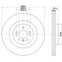 8DD 355 126-321 HELLA PAGID Гальмівний диск