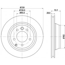 8DD 355 129-761 HELLA PAGID Гальмівний диск