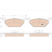 GDB1984 TRW Комплект гальмівних колодок дисковий гальм