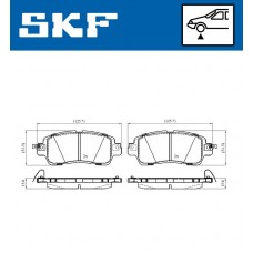 VKBP 80478 A SKF Комплект гальмівних колодок дисковий гальм