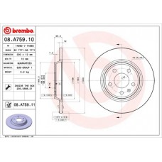 08.A759.11 BREMBO Гальмівний диск