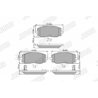 572526J JURID Комплект гальмівних колодок дисковий гальм