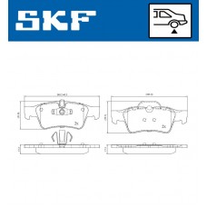 VKBP 90361 SKF Комплект гальмівних колодок дисковий гальм