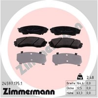 24597.175.1 ZIMMERMANN Комплект гальмівних колодок дисковий гальм