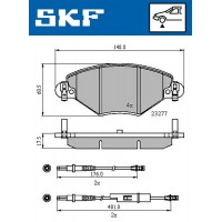 VKBP 80463 E SKF Комплект гальмівних колодок дисковий гальм