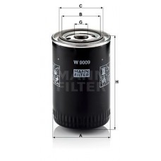 W 9009 MANN-FILTER Масляний фільтр