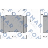 FO 638681 FOMAR Friction Комплект гальмівних колодок дисковий гальм