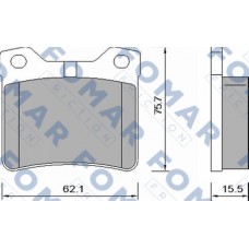 FO 638681 FOMAR Friction Комплект гальмівних колодок дисковий гальм FO 638681 FOMAR Friction Комплект гальмівних колодок дисковий гальм