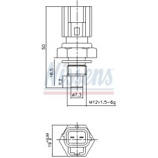 207043 NISSENS Датчик температура охолоджувальної рідини