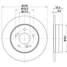 8DD 355 101-011 HELLA PAGID Гальмівний диск