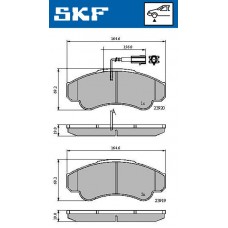 VKBP 80441 E SKF Комплект гальмівних колодок дисковий гальм