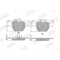 572507J JURID Комплект гальмівних колодок дисковий гальм