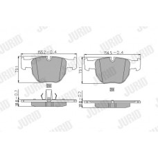 572507J JURID Комплект гальмівних колодок дисковий гальм