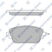 SP1582 Hi-Q Комплект гальмівних колодок дисковий гальм