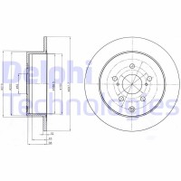 BG4237 DELPHI Гальмівний диск